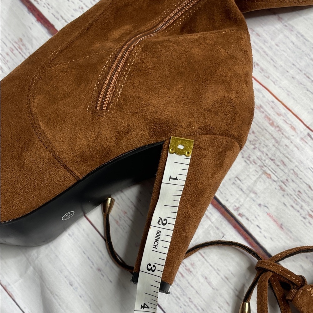 Vepose Tan Over-the-Knee Boots with Zipper - Picture 10 of 10